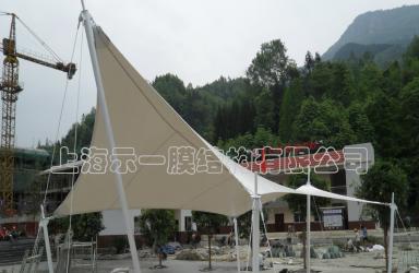 上海示一膜结构黄兴公园张拉膜