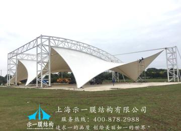 上海示一膜结构雨棚工程赏析