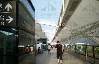 上海龙阳路地铁站膜结构 PTFE ETFE