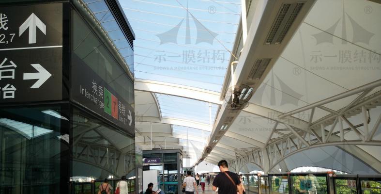 上海龙阳路地铁站膜结构 PTFE ETFE