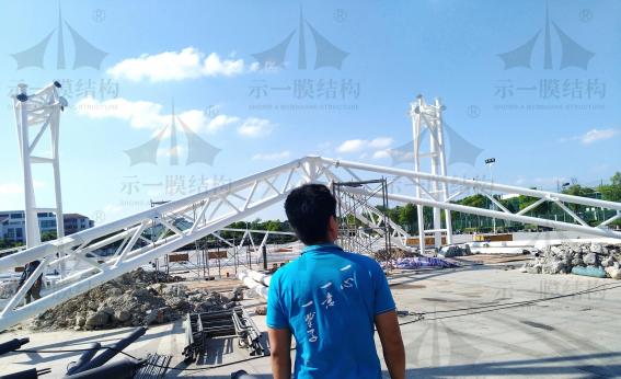  上海青浦徐泾膜结构舞台工程-第一部分