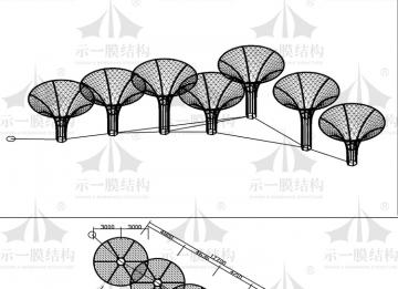 在上海示一膜结构设计成套钢结构图纸，费用大约多少？