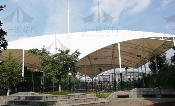 张家港西城体育中心膜结构遮阳棚