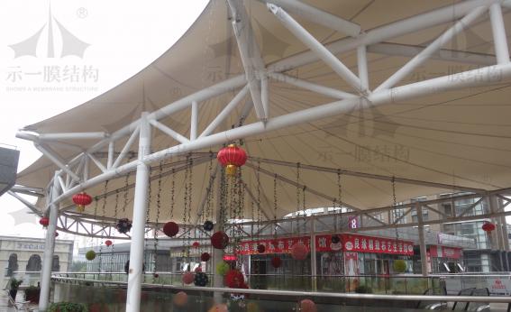 上海松江生活广场膜结构雨棚