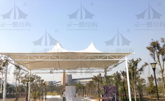 上海松江月湖公园膜结构雨棚