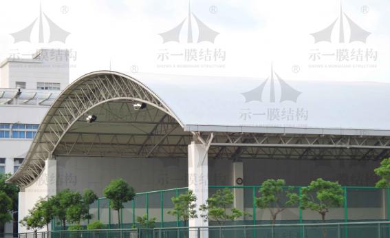 上海第二工业大学网球场膜结构雨棚 