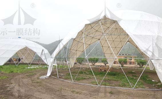 上海示一膜结构20米直径球形景观膜结构