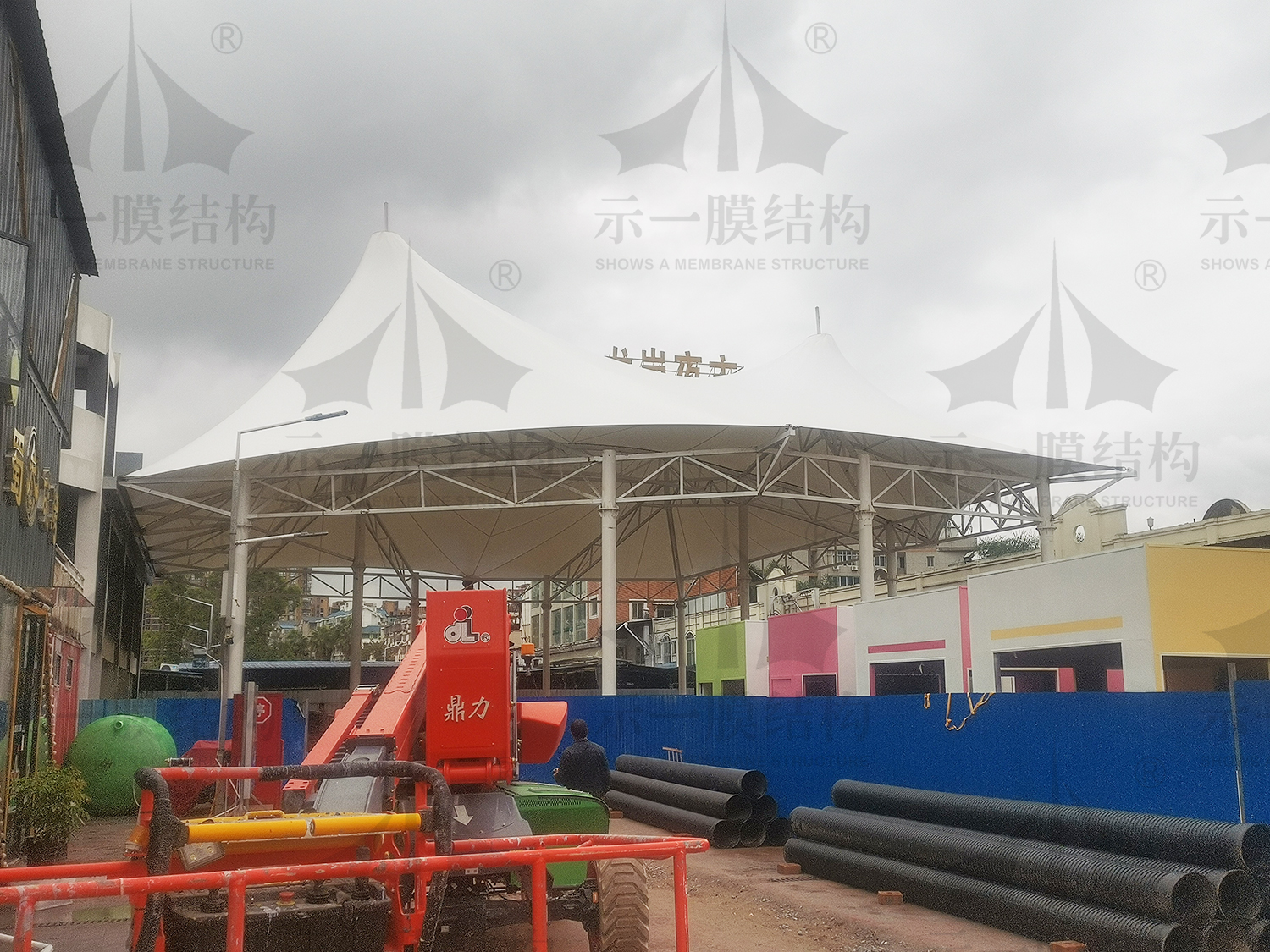 上海示一膜结构福建三明膜结构遮阳雨棚