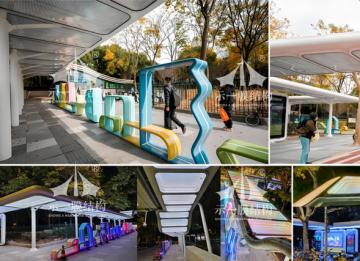 上海伊犁路地铁口ETFE气枕连廊介绍