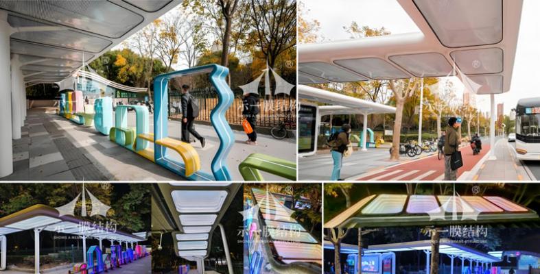 上海伊犁路地铁口ETFE气枕连廊